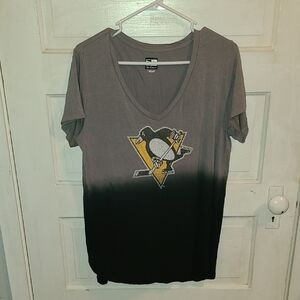NHL Pittsburgh Penguins Gray Ombre T-Shirt